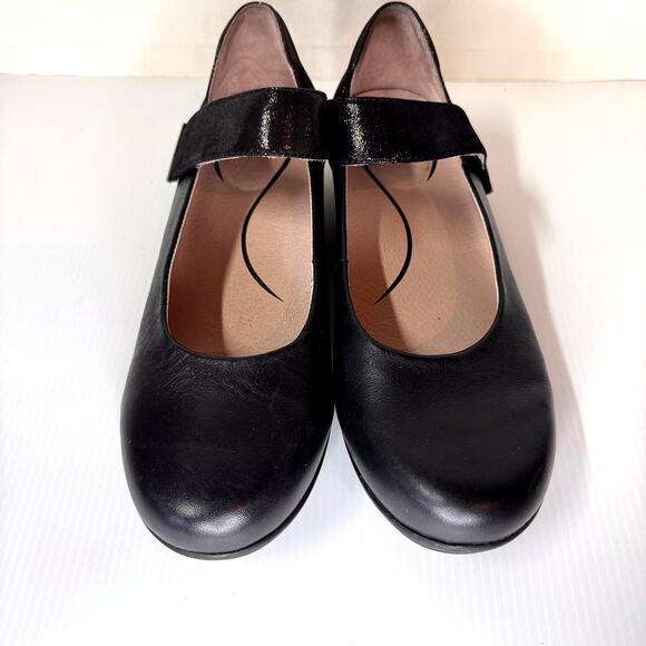 DANSKO Audrey Mary Janes Women's 9.5/EU 40 Ballet Flat Black Leather Sparkle - Picture 5 of 11